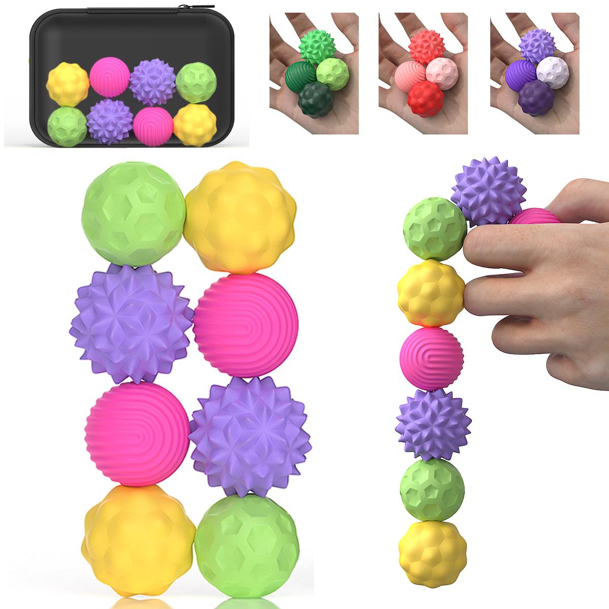Topmix Sensory Magnetic Ball New Unique Elastic Magnetic Sensory Toy Decompression Soft Massage Training