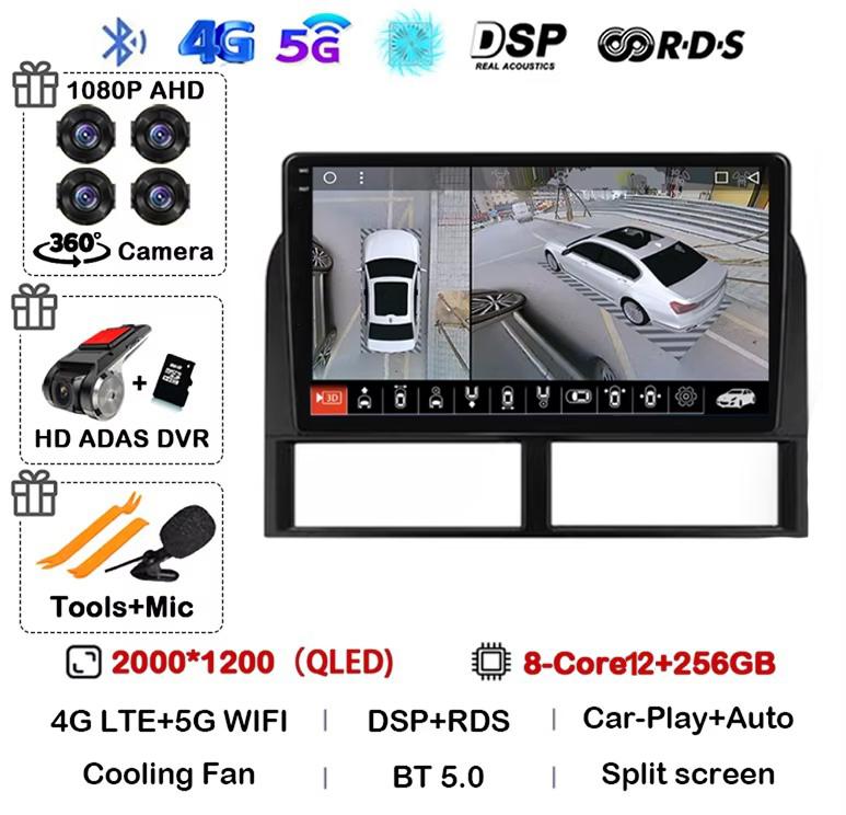 Android 14 Carplay Wifi+4G Car Radio For Jeep Grand Cherokee II WJ 1998-2001 2002 2003 2004 Multimedia Video Player GPS Stereo