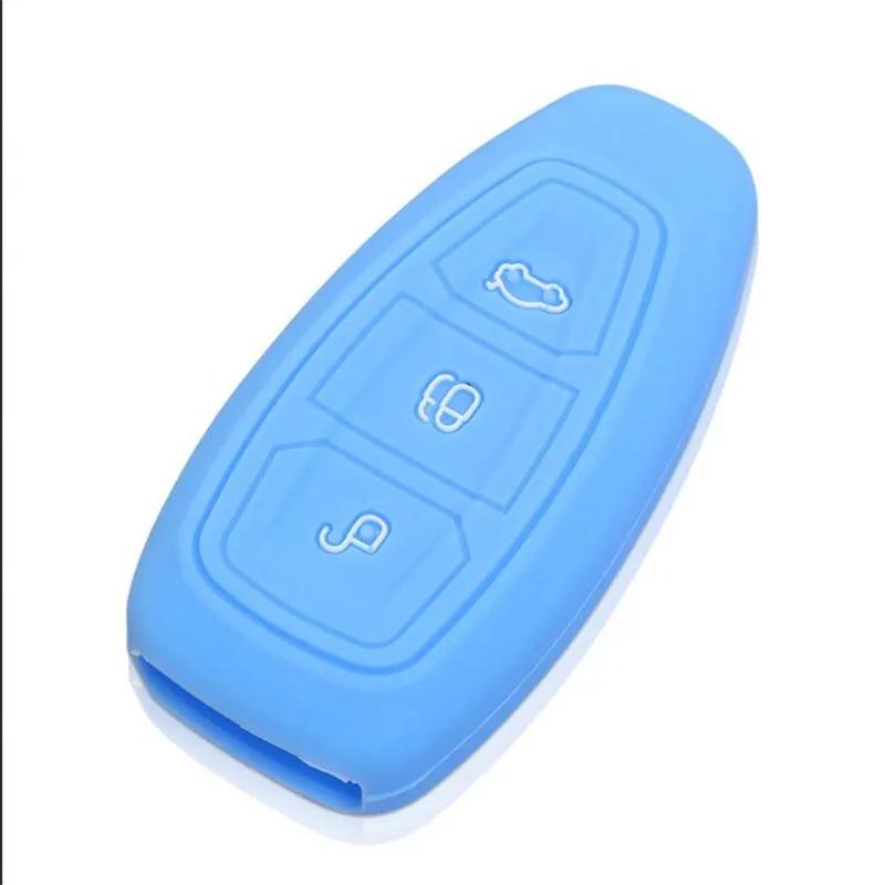 Silicone rubber car key case cover for Ford Focus 3 MK3 ST RS Ecosport Kuga New fiesta Fiesta Focus Mondeo3 Buttons smart key