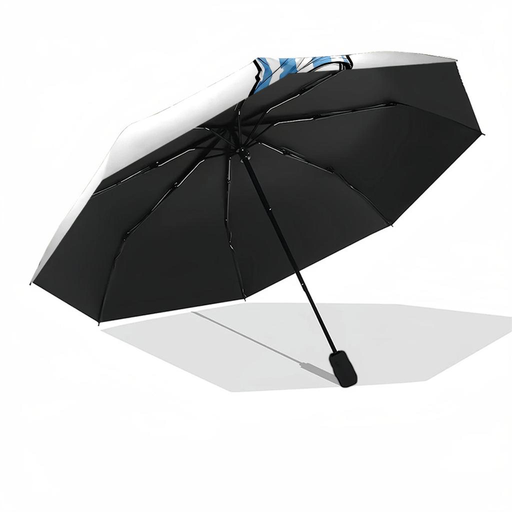 Giocatore di Calcio in Azione Ombrello Automatico Compatto da Viaggio Compatto 8 Stecche Leggero Design Compatto Stagione Unica Viaggio Amanti della Moda