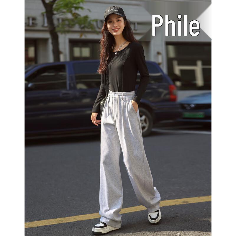 DEMANA Women's Korean Style Relaxed Fit Straight-Leg Pants