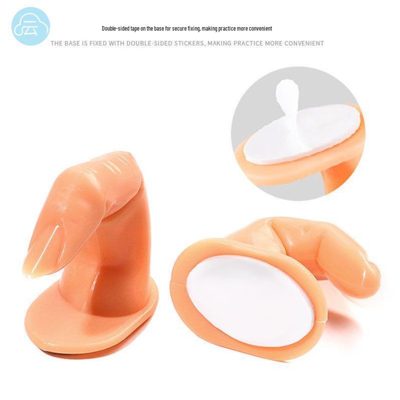 Nail Art Practice Model: Two Types Available - With Nail or Without Nail, Adhesive Backing for Display