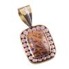 Natural Maryam Jasper 925 Solid Sterling Silver Gift TwoTone Pendant 1.25" N6o88