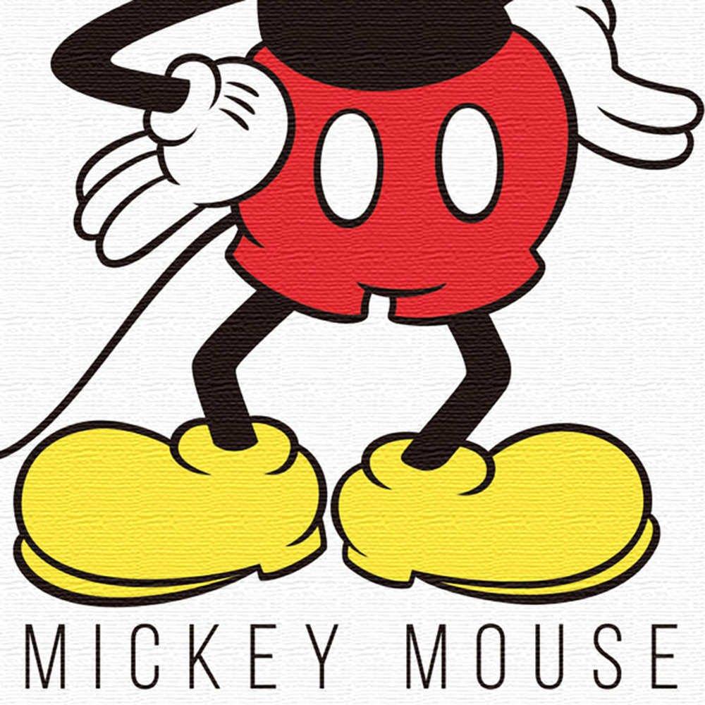 Disney Mickey Mouse Art 30cm X Made In Stylish Interior Living Room Fabric Panel, 30cm, Japan, Poster, Decor, Decor, Illustration, Simple, Pop, Panel,
