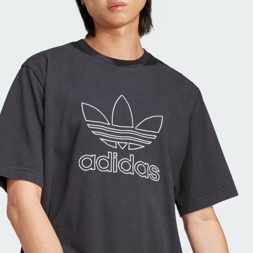 Adidas Adicolor Outline Trefoil Tee Black Men Streetwear IU2347