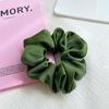 Oversized Glossy Surface Hair Scrunchies High Elasticity Ponytail Holder For Thick Hair Solid Color Aesthetic Tie