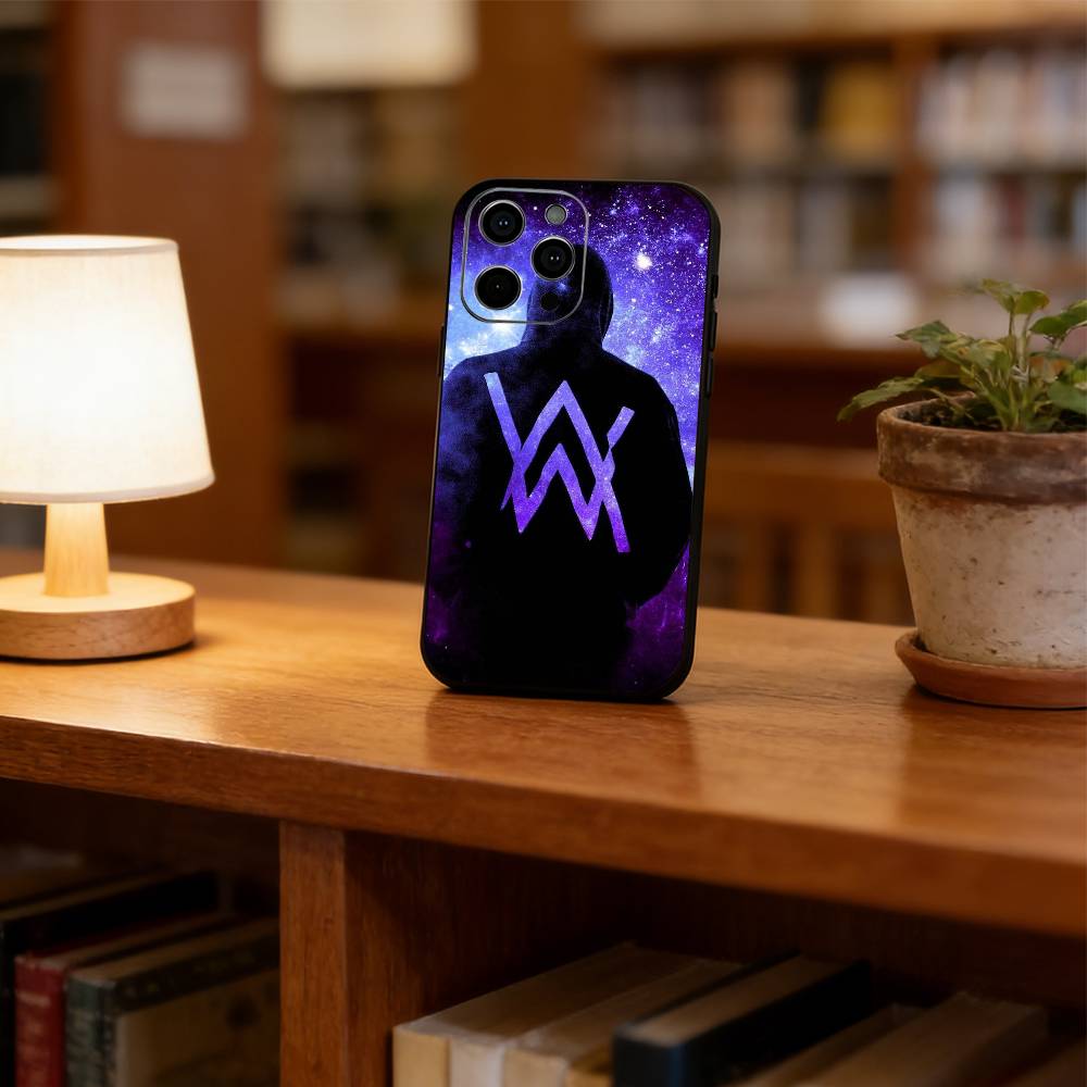 alan walker Phone Case For iPhone 17,16,15,14,13,12,11 Plus,Pro Max,XS,Soft Silicone Black Cover