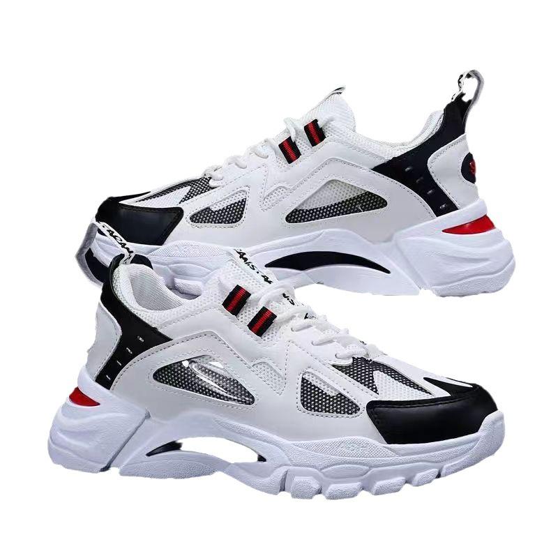 Men's shoes spring new breathable mesh casual dad shoes student lightweight sports running shoes