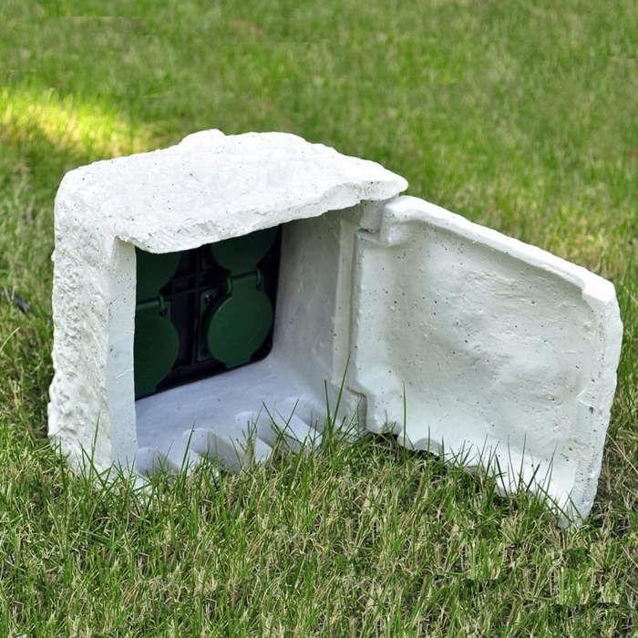 VidaXL Bloc de 4 Prises Extérieur et Protection Étanche Jardin Terrasse Patio 40589