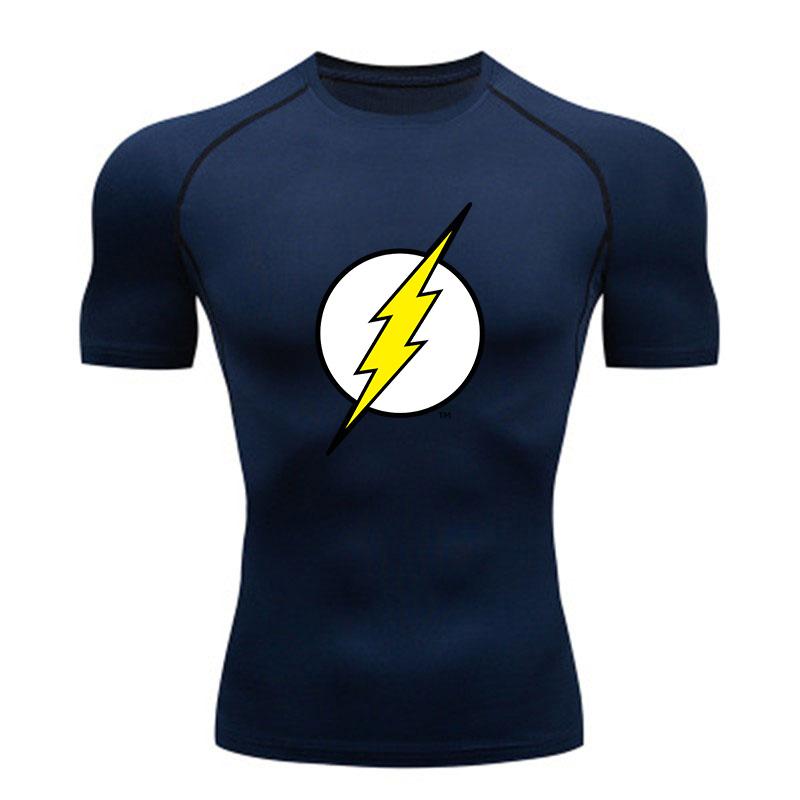 Men's Quick Dry Compression Fitness Sports T-Shirt Yellow Li