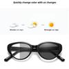 Womens Retro Cat Eye Reading Glasses Anti Blue Light Photochromic Presbyopia Glasses Fashion Clear Lens