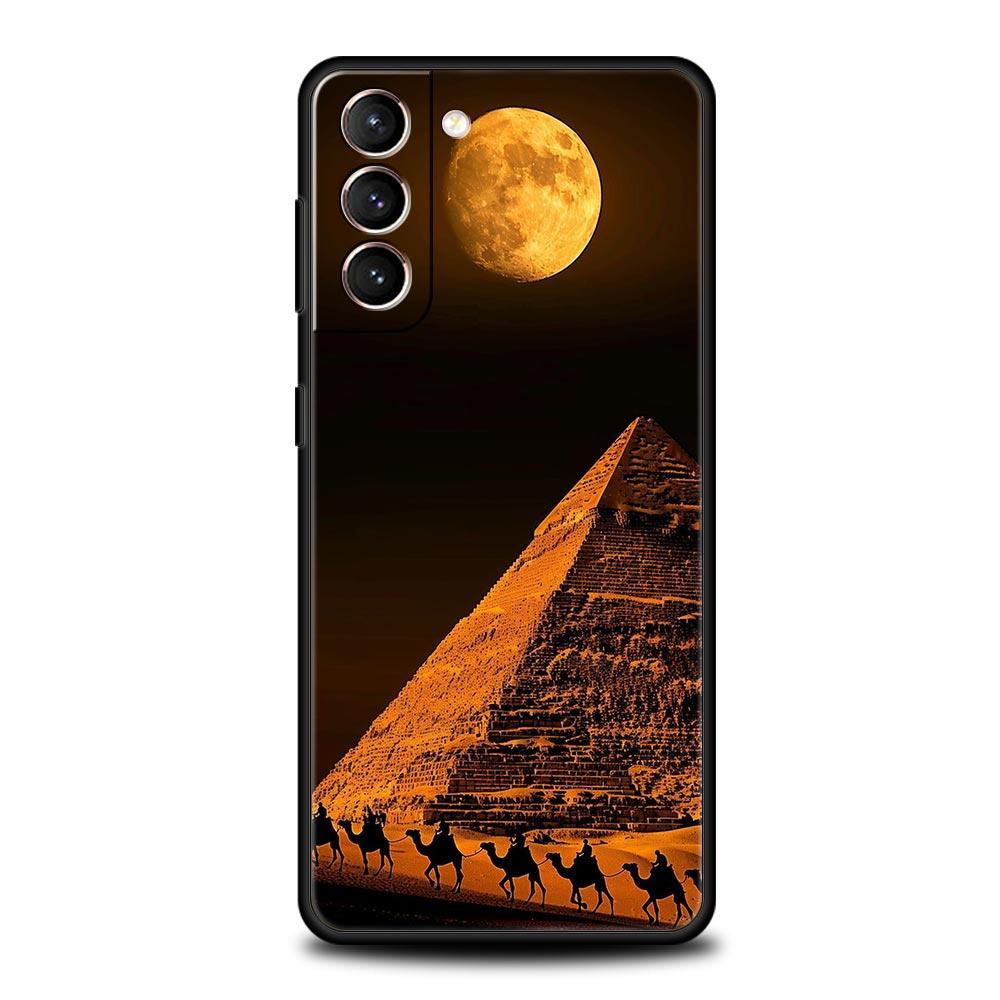 Ancient Egypt Egyptian God Pyramid Phone Case For Samsung Galaxy S25 Edge S24 S23 S22 S21 Ultra S20 FE 5G S10 S10E S9 Plus Cover