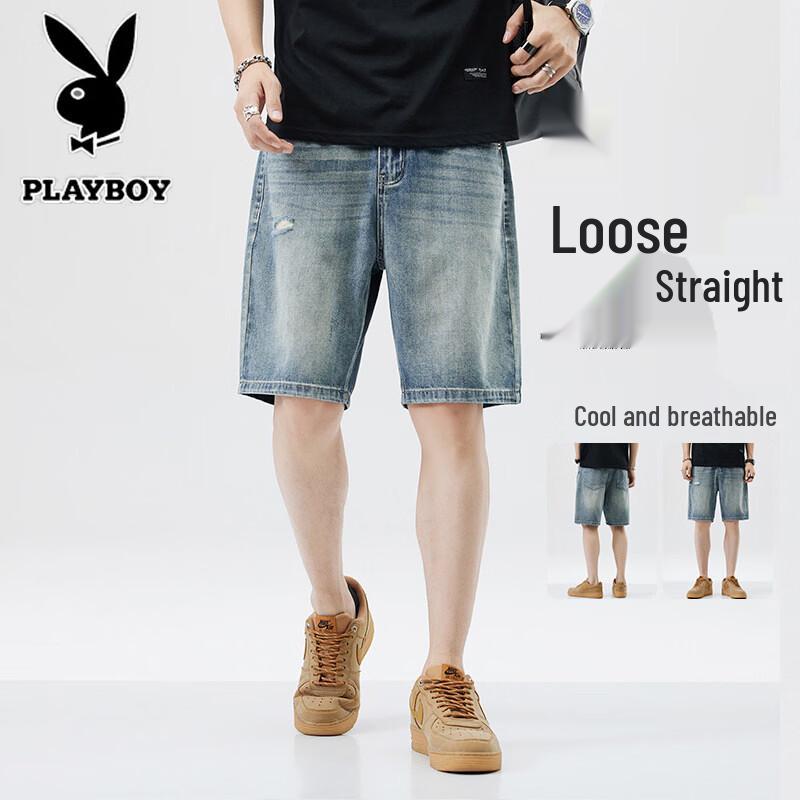 Playboy Men s Summer Denim Shorts 28