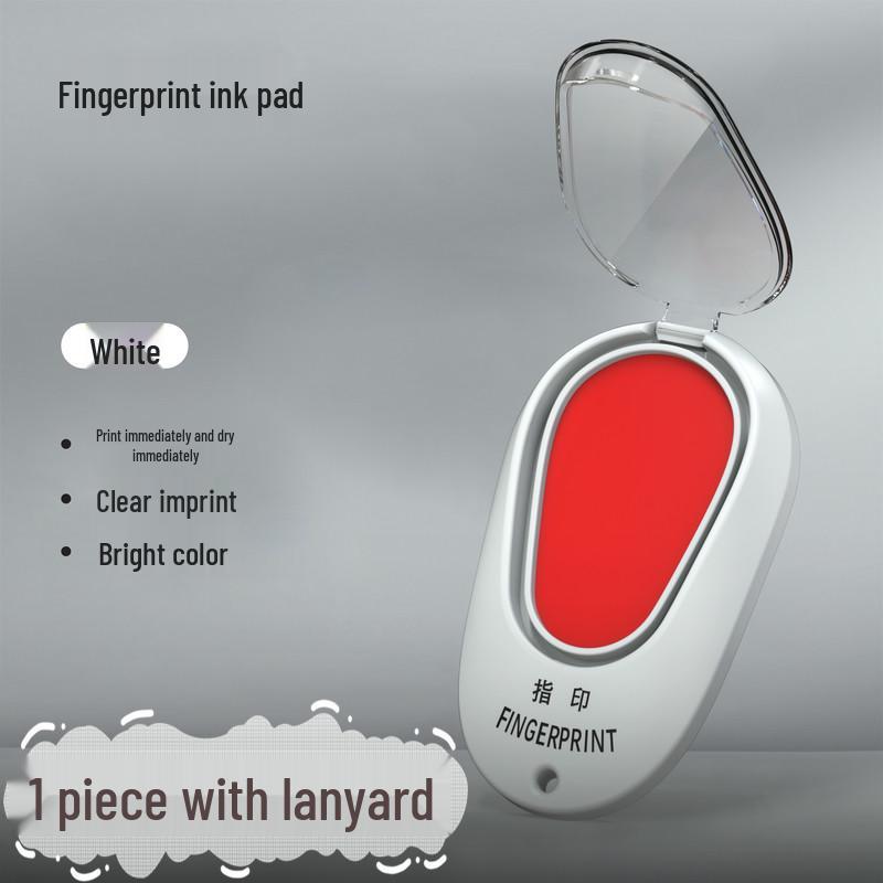 Schnelltrocknendes rotes Handabdruck-Stempelkissen - Tragbar und klein