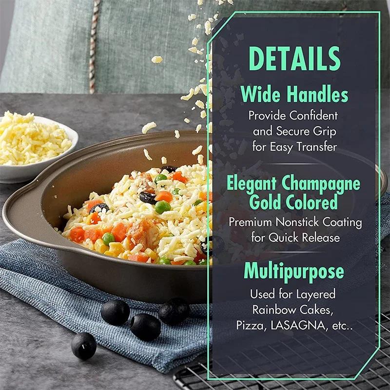 9 Inch Round Cake Mould Cheese Cake Pan Carbon Steel Non-Stick Pie Pizza Pan Baking Tray Oven Toast Chiffon Cake Pan Bakeware