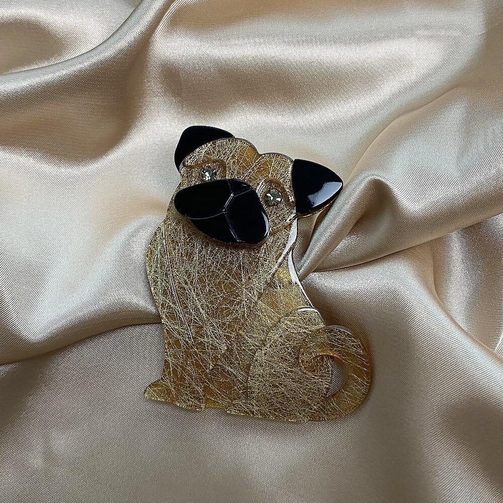 Blucome Handmade Acrylic Animal Style Safety Pins Brooches For Women Kids Gift Coat Dress Adornment Dog Brooch Badge Jewelry
