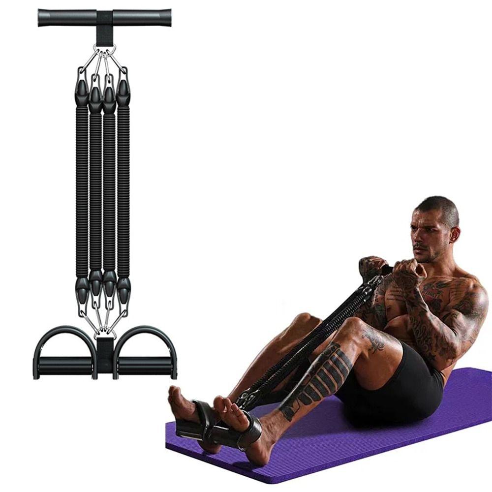 2/3/4-Strand Pedal Pull-Up Sit-Up Trainer Abdominal Muscle Exerciser  Fitness Training