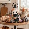 Halloween-Themen-Stoffbastel-Geister-Patchwork-Set, Niedliches Puppen-DIY-Nähset mit vorgeschnittenen kreativen Stoffen zur Stressbewältigung, Herbst-Feiertags-Set