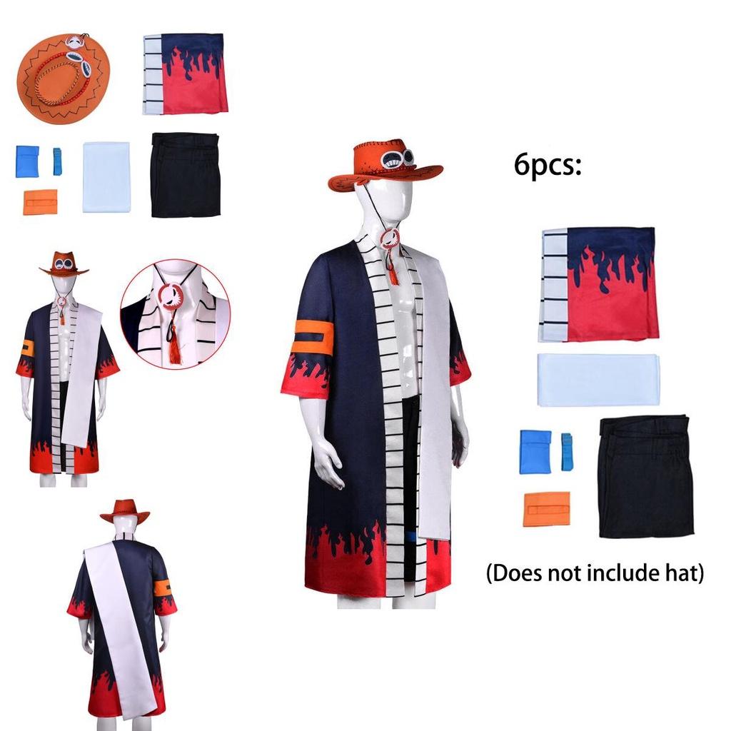 Portgas·d· Ace Cosplay kostým pro dospělé Vysoce věrná uniforma postavy z One Piece
