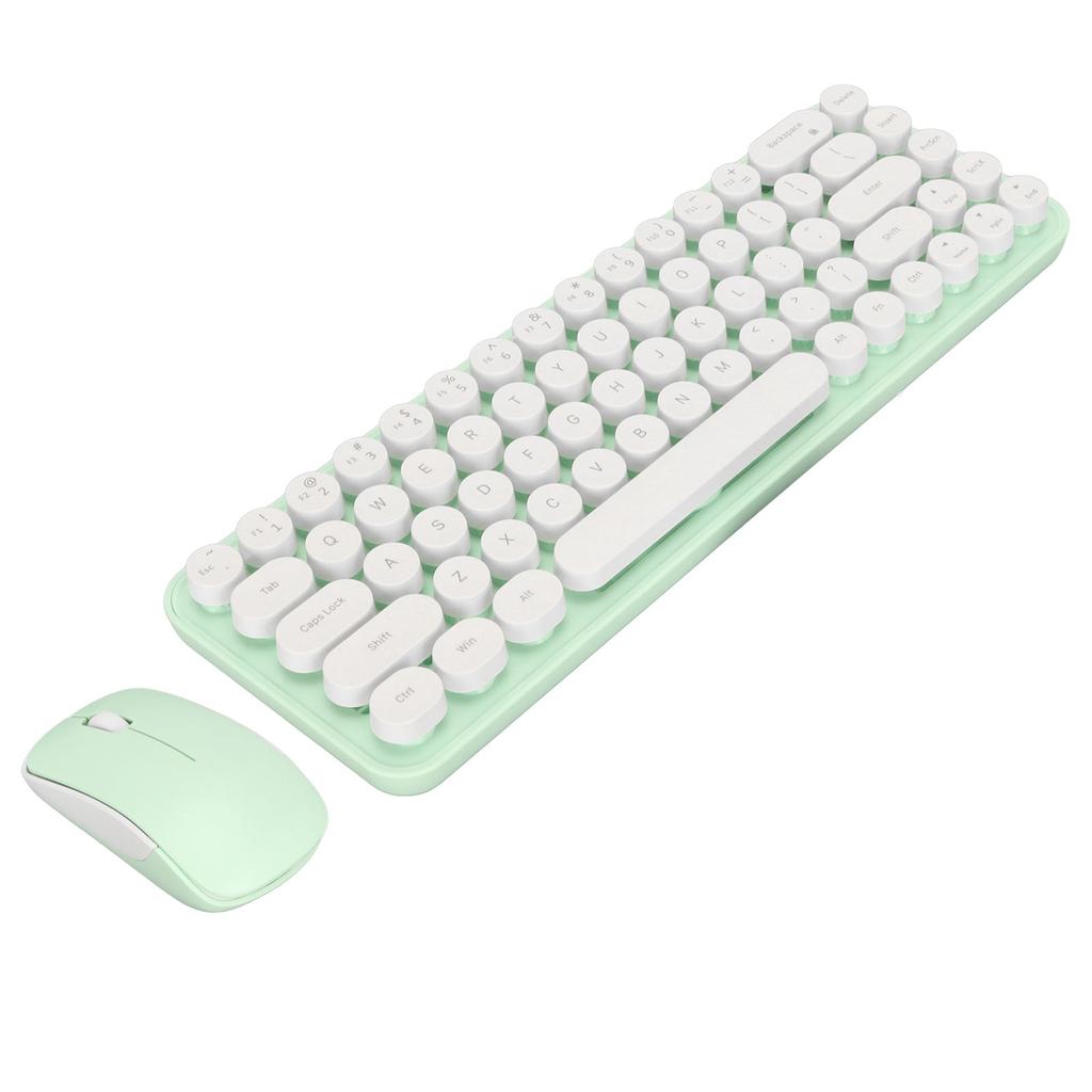 Typewriter Keyboard and Mouse Combo 68 Keys 2.4GHz Stable Battery Powered Retro Typewriter Keyboard for