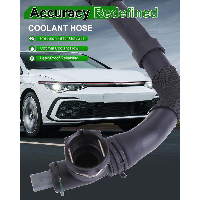 [2 Pin] Lower Radiator Coolant Hose Compatible with 2015-2019 Golf & 2015-2021 GTI, 1.8L 2.0L Engine Lower Radiator Coolant Water Hose Pipe Replaces