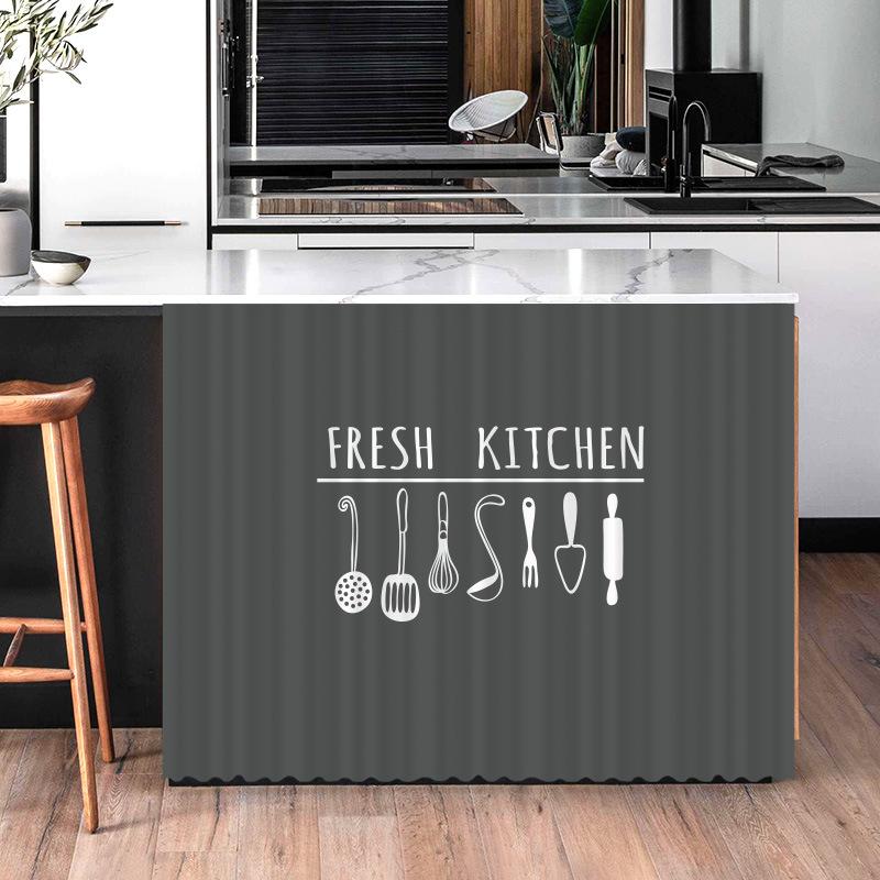 

Kitchen Dust Cabinet Curtain Dustproof Cupboard Wardrobe Short Curtains Self-adhesive Household Curtains Modern Half-Curtain S 50x70cm&Velcro