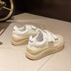 Weiße Board-Schuhe Damen 2025 Sommer Klettverschluss dicksohlige hässlich süße kleine weiße Schuhe Big Head Brotschuhe höhenerhöhende Sportschuhe