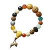 Traditional Chinese 18 Bodhi Seeds Mala Bracelet, Lingyin Style Multi-Treasure Prayer Beads for Couples