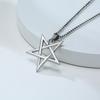 Collane Stella di David per Uomini Ragazzi, Collana con Ciondolo Stella a Cinque Punte in Acciaio Inossidabile Impermeabile, Gioielli Amuleto Retro Regali