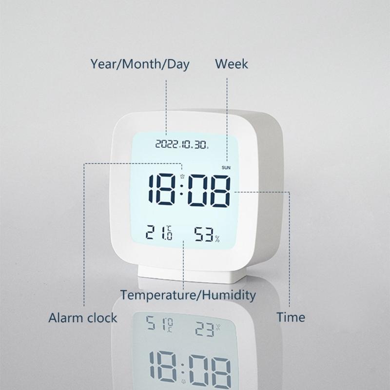 Modern Desk Digital Alarm Clock with Clear Digital Display Perfect for Home and Office Quiet Operation Alarm Clock