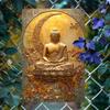 Aluminum Metal Wall Art Golden Buddha Tin Sign for Bedroom Living Room Decor