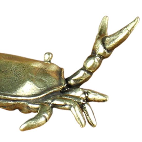 Yousheng Brass Weightlifting Crab Pen Holder Simulation Crab Stationery Pencil Stand Home Office Desktop Fengshui Decoration Ornament