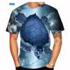 Summer Tshirts Cute Sea Turtle 3d Print Men/women T-shirt Underwater World Turtle Casual Short-sleeved Size 6xl