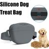 Silicone Dog Treat Bag Adjustable Dog Training Snack Pouch Waist Bag Portable Pets Reward Storage Bag for Walking Dog Training