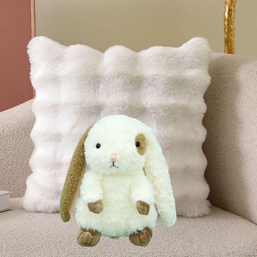 Fluffy Rabbit Plush Toy Soft Sitting Bunny Plush Doll Long Ears Rabbit Stuffed Toy  Home Decor