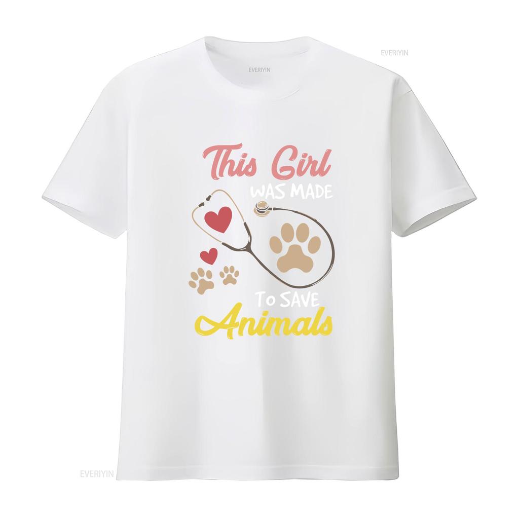 Vet Tech T Shirt Reception Veterinarian Animal Was Made To Save Animals Vintage Washed Graphic Unisex Fashion Comfortable