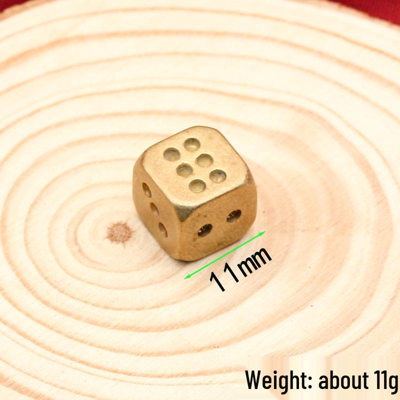 Solid Brass Numbered Dice - Creative Anti-Fall Game Accessory