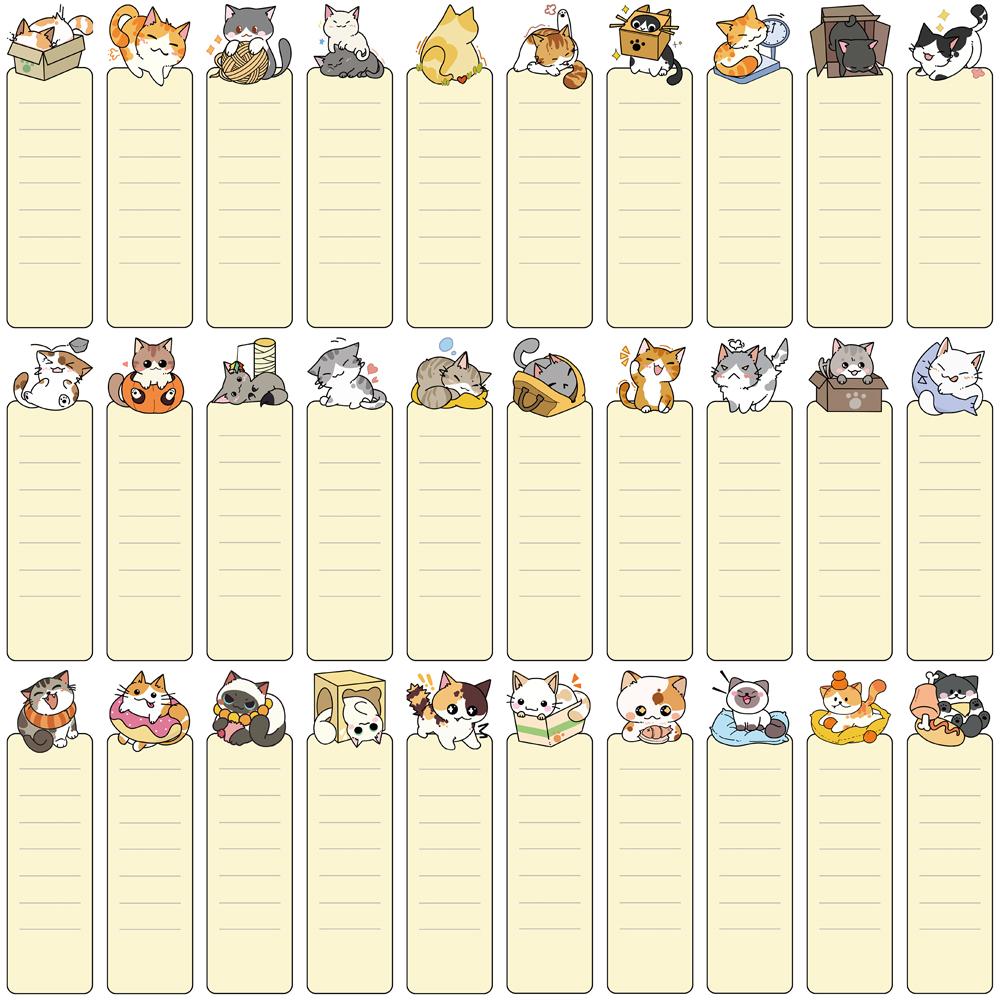 

30 шт. Милая кошка Закладка Ностальгия Чтение Книга DIY Открытка Багаж Скейтборд Домашний быт Канцелярские товары Сообщество Креативная закладка