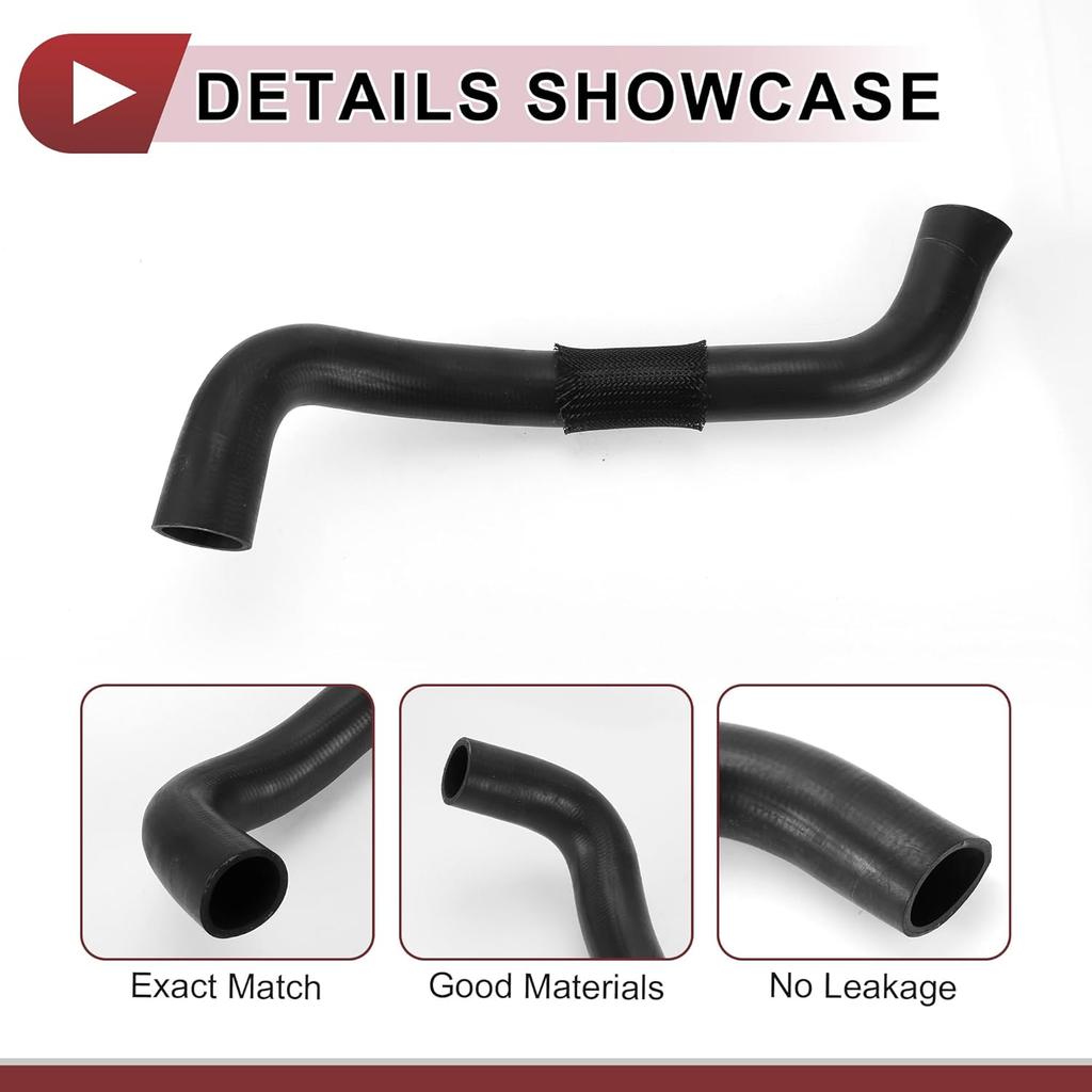 1 Pcs Radiator Coolant Hose for Toyota Solara 3.3L V6 GAS 2004-2008 Lower Heater Hose No.1657220080 Black Rubber