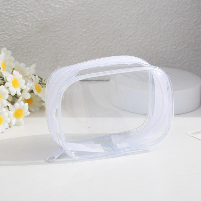 Small Clear Figure Display Bag with Keychain Portable Zipper Waterproof Mini Doll Pouch Carrying Case for Figures Collectibles
