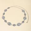 Retro Metal Waist Chain for Women Carved Round Decorative Belt Fashion Waist Jewelry Dress Accessories