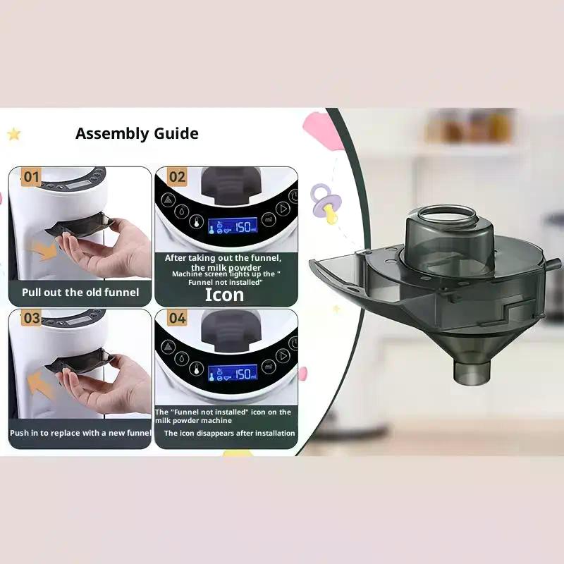 1 Juego de Accesorios DIY Piezas de Repuesto Embudo y Tapa Para Dispensador de Fórmula Baby Brezza
