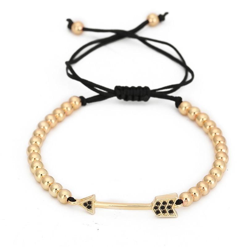 Water Crystal Geometric Beaded Bracelet With Silver And Gold Finish For Men And Women