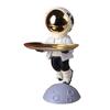 Resin Astronaut Statue Piggy Bank Ornament Entrance Key Storage Tray (Yellow)