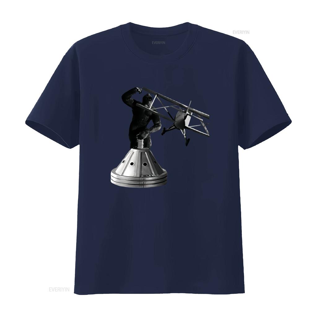 King Kong 1933 Movie Tower T Shirt vintage Washed Slightly Casual Top For Everyday Wear graphic Comfortable fashion Stylish