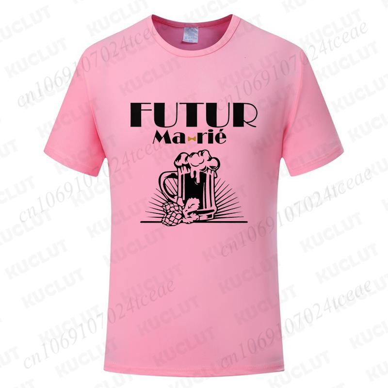 Fashion Single Farewell Tops French Boyfriend Bachelor Party T-shirts Evg Future Team Groom Man Shirt Wedding Father's Day Tees