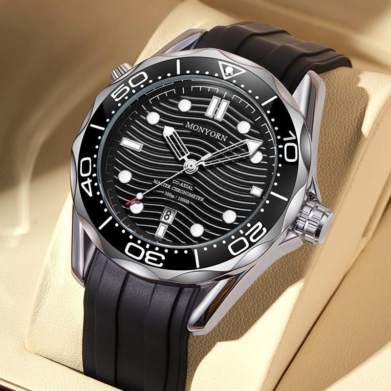 Mens Silicone Watch With Quartz Movement And 24hour Indicator For Fashion Crafters