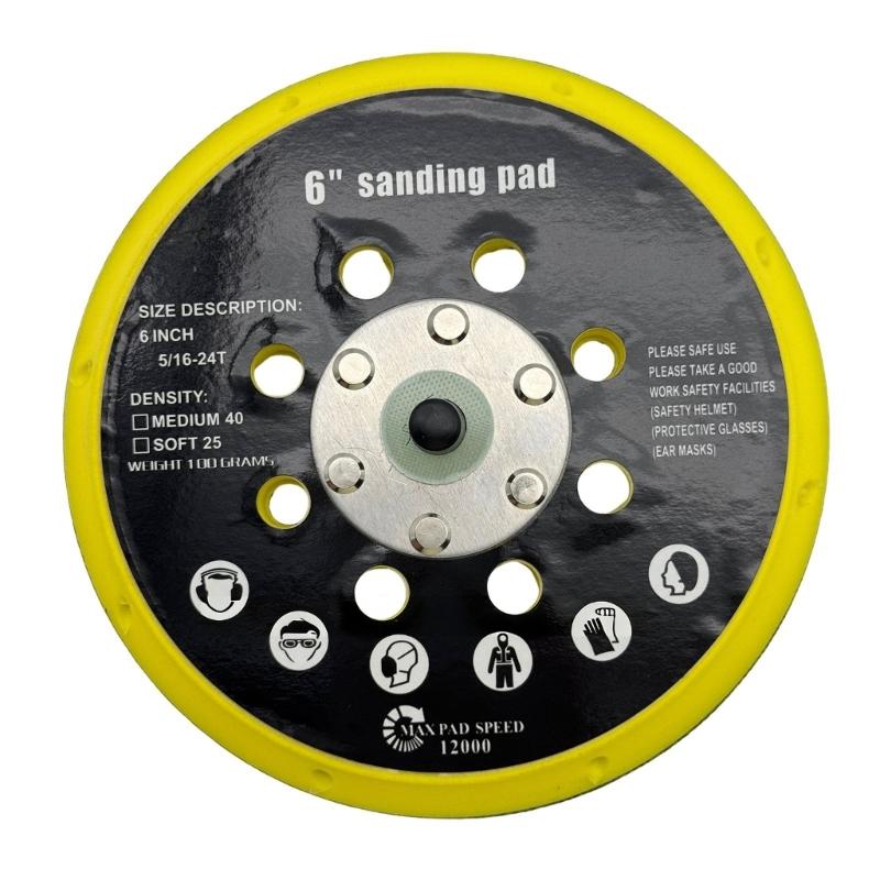 6inch 17 Hole Sanding Pad For Smooth Polishing for BO6030, BO6040, RO1, ES150,Sander Models Durability Plastic Construction
