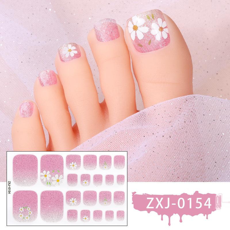 Japanese and Korean Toe Nail Stickers Waterproof Onion Pink Toenail Stickers Manicure Stickers