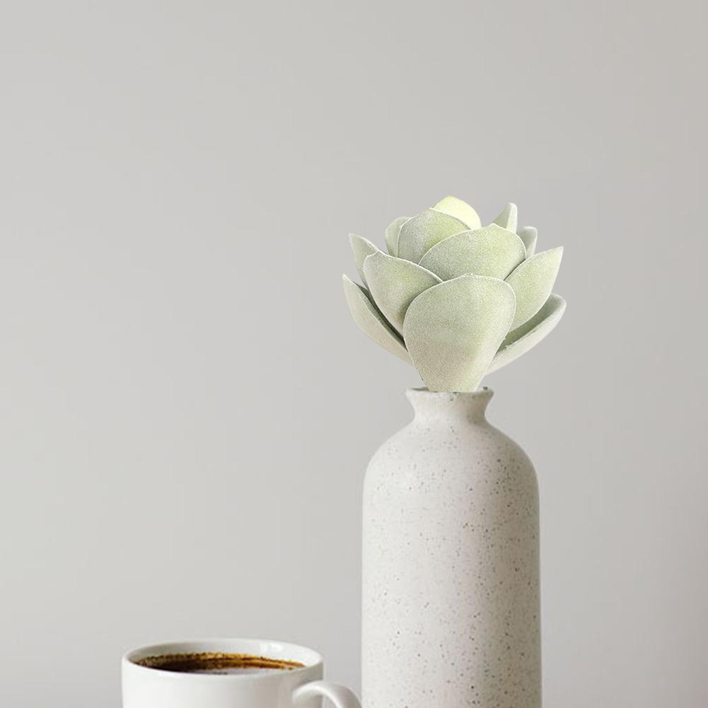 6.3in Plastic Artificial Succulent Plant Green Pink Faux Succulent Plant Small Bonsai Home Office Desktop Decoration